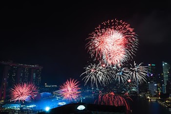 assorted-color firecrackers during nighttime