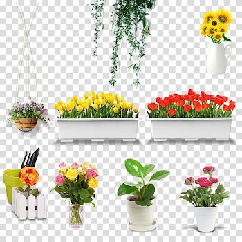 Assorted-color flowers, Floral design Flowerpot Vase, Flower vase willow basket transparent background PNG clipart