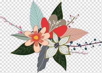 Assorted-color flowers illustration, Flower Euclidean , flower transparent background PNG clipart