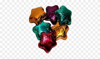 Assorted Color Foil Wrapped Dark Chocolate Stars - Teanparent Chocolate Color Roses