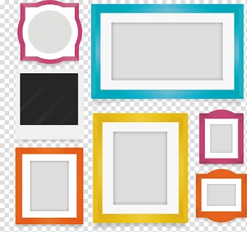 Assorted-color frames, frame Film frame Flat design, Exquisite frame design transparent background PNG clipart