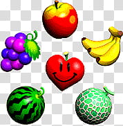 Assorted-color fruits illustration transparent background PNG clipart