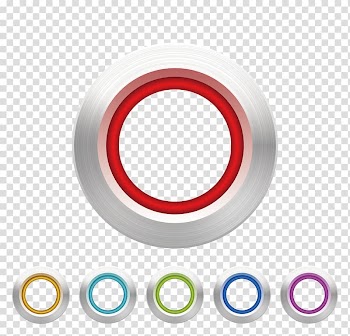 Assorted-color grommet curtain ring collage, Euclidean Button Metal, painted metal buttons transparent background PNG clipart