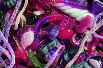 Assorted-color Gummy Worms
