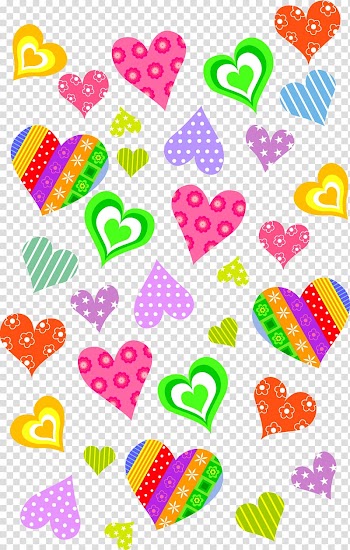 Assorted-color hearts illustration, Love Shading transparent background PNG clipart