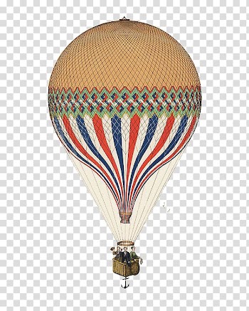 Assorted-color hot air balloon art, Hot air balloon Work of art Poster, Hot air balloon and a Gentleman transparent background PNG clipart