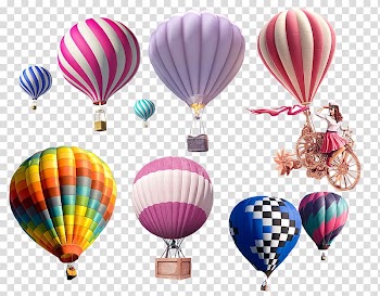 Assorted-color hot air balloons, Hot air ballooning Gas balloon, Beautiful balloon transparent background PNG clipart