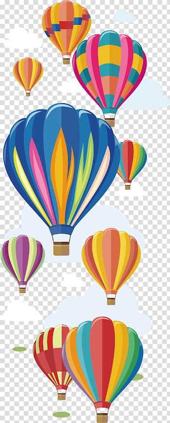 Assorted-color hot air balloons on air , Hot air balloon Festival Poster , Hot air balloon festival poster background material transparent background PNG clipart