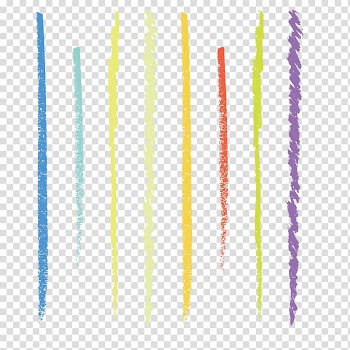 Assorted-color line , Sidewalk chalk Yellow Purple, Vertical striped chalk brush transparent background PNG clipart
