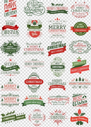 Assorted-color logo, Euclidean Christmas New Year , Christmas badge transparent background PNG clipart