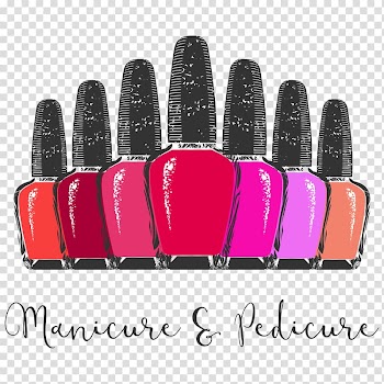 Assorted-color nail lacquer illustration, Nail polish Manicure Nail salon, color nail polish transparent background PNG clipart