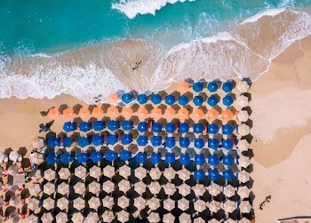 assorted-color parasol umbrellas on seashore