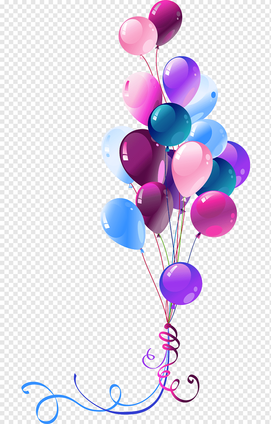 assorted-color party balloons, Happy Birthday to You Balloon, Ballons, wish, anniversary, party png