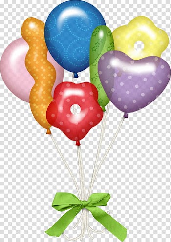 Assorted-color party balloons transparent background PNG clipart