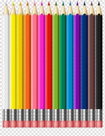 Assorted-color pencils, Colored pencil, Cartoon color pencil transparent background PNG clipart