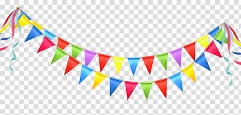 Assorted-color pennant lot, Birthday cake Wish Greeting & Note Cards Happy Birthday to You, flags party transparent background PNG clipart