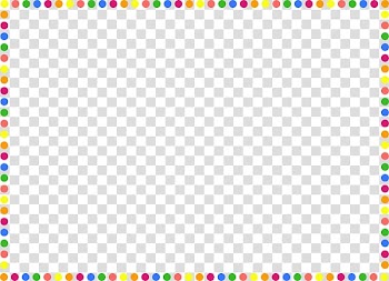 Assorted-color polka-dot frame , Polka dot , Dot Border transparent background PNG clipart