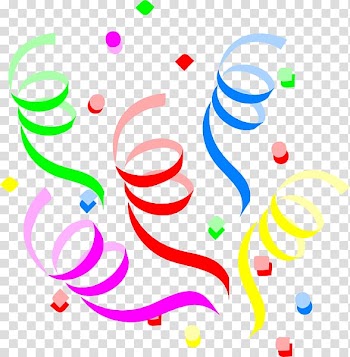 Assorted-color spiral , Birthday cake Serpentine streamer Party , Streamers transparent background PNG clipart