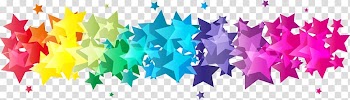 Assorted-color stars illustration, Geometry Graphic design, Colorful abstract geometric star transparent background PNG clipart