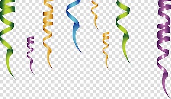 Assorted-color swirled ribbons, Ribbon Color, Simple color ribbon transparent background PNG clipart