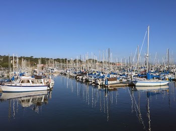assorted-color yacht on body of water near dock under blue sky during daytime