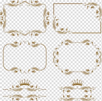 Assorted decors frames, , frame,Euporean pattern,European Border,Dividing line transparent background PNG clipart