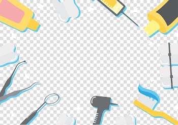 Assorted dentist tool frame, Dentistry Tooth decay Icon, Dental Clinic Background Border transparent background PNG clipart