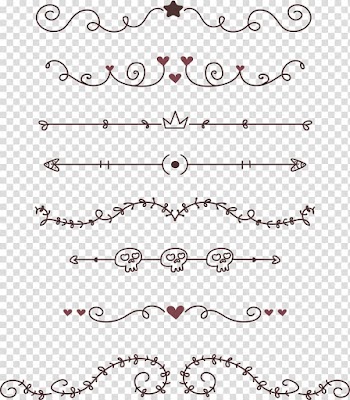 Assorted floral border lot, Euclidean , Lovely flower rattan skeleton segmentation line transparent background PNG clipart