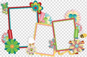 Assorted floral frames illustration, Frames Child, french frame transparent background PNG clipart