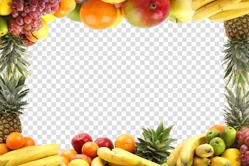 Assorted fruit border illustration, Fruit Vegetable Healthy diet , Fruit border pattern transparent background PNG clipart