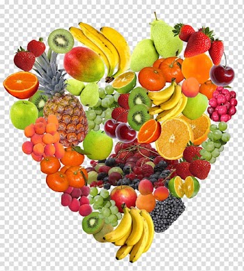 Assorted fruits heart art, Heart Made Of Fruit transparent background PNG clipart