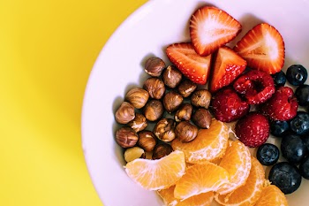 Assorted Fruits on White Ceramic Plate