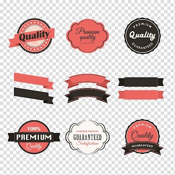 Assorted logo collage, Paper Label Ribbon Sticker, Retro ribbons and stickers material transparent background PNG clipart