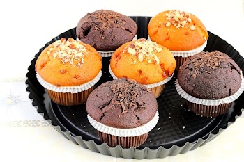 Assorted Muffins On Tray