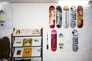 Assorted Skateboard Deck Hanging on Wall