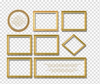 Assorted-type frames, frame Icon, European-style elegance golden frame transparent background PNG clipart