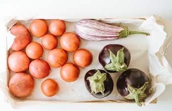 Assorted Vegetables On Wooden Tray