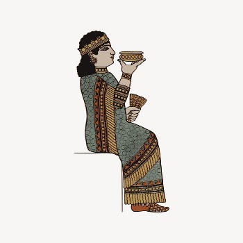 Assyrian clothes collage element, drawing | Free Vector Illustration - rawpixel