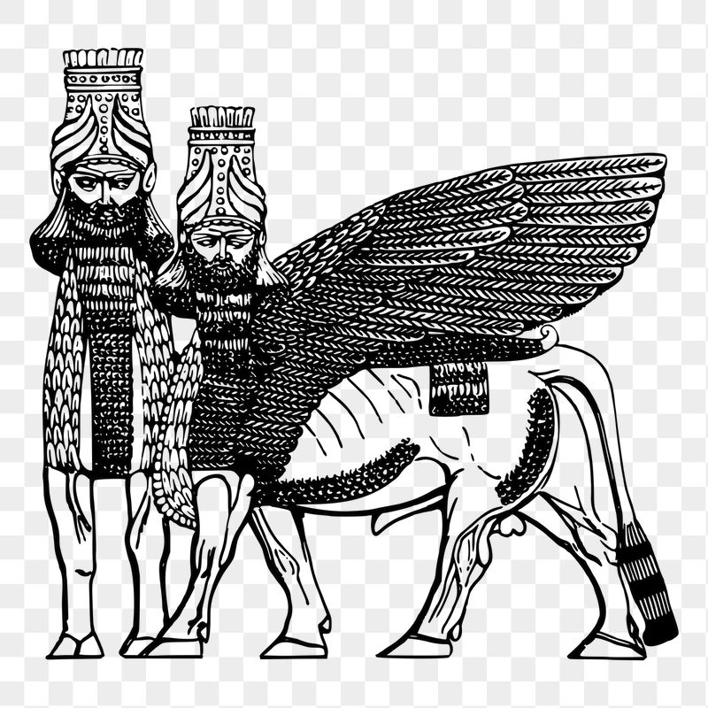 Assyrian winged bull png sticker | Free PNG - rawpixel