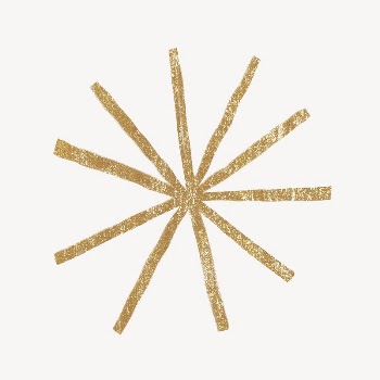 Asterisk doodle collage element, gold | Free Photo - rawpixel