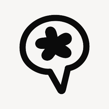 Asterisk speech bubble sticker, doodle | Free Icons - rawpixel