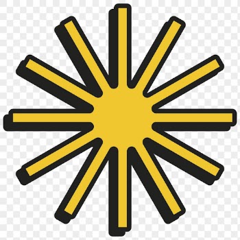 Asterisk sun png sticker, funky | Free PNG - rawpixel