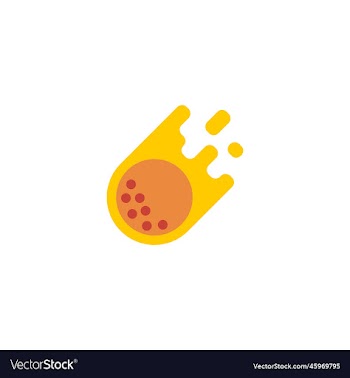 asteroid creative icon flat from space