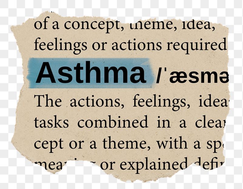 Asthma png word sticker, torn | Free PNG - rawpixel