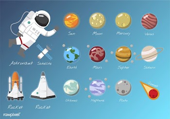 Astronaut blue collection | Free stock vector - 250093