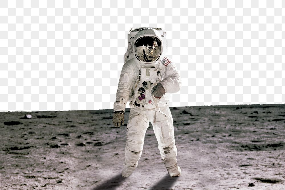 Astronaut border png, walking on the moon | Free PNG - rawpixel