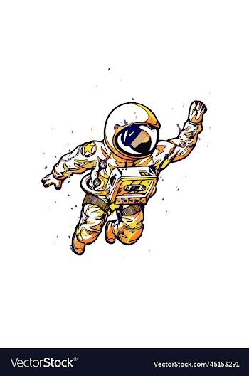 astronaut colorful creative design