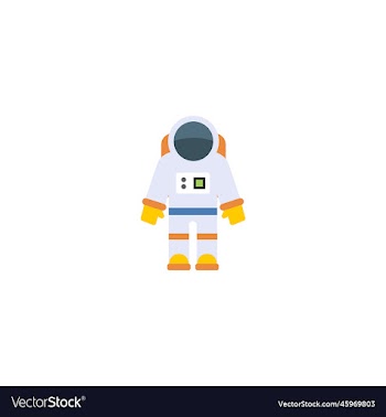 astronaut creative icon flat from space