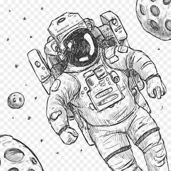 Astronaut Drawing Euclidean vector - Vector Astronaut 