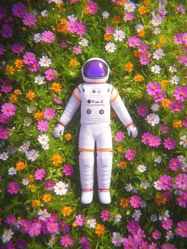 Astronaut Embraced by Nature Astronaut Embraced by Nature